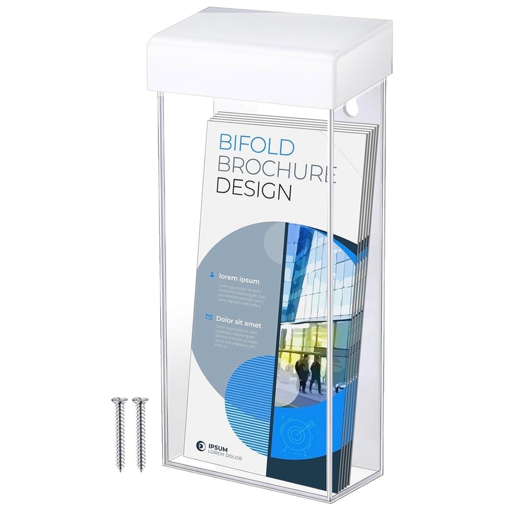 Remerry Outdoor Brochure Holder 4x9 Waterproof Wall Mount Literature Box Clear